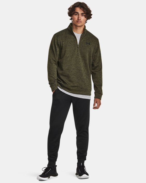 Men's Armour Fleece® Twist ¼ Zip, Green, pdpMainDesktop image number 2